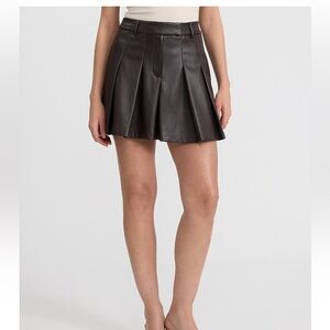 Express Black Pleated Skater Skirt